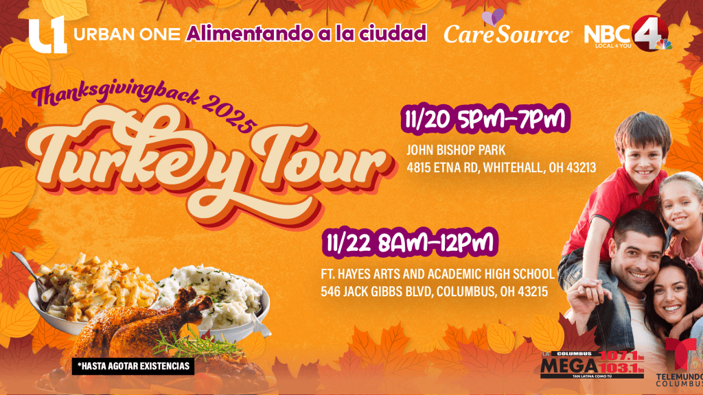 El Turkey Tour 2025 ofrece pavos y alimentos gratis para familias en Columbus. Consulta fechas y ubicaciones y acompaña a la comunidad este noviembre.